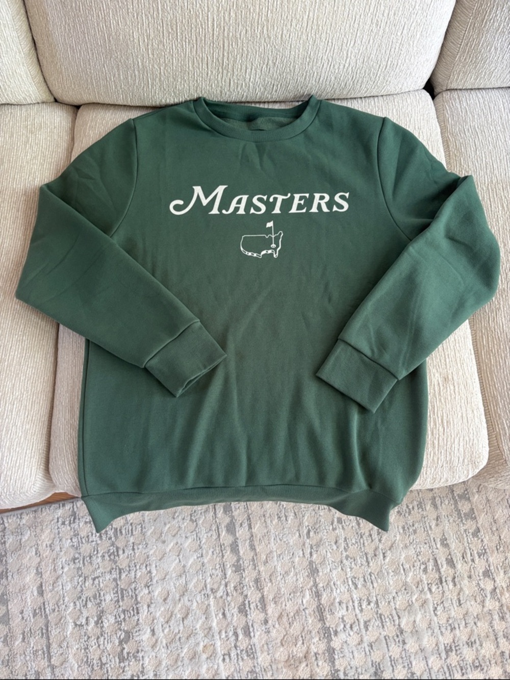 2026 Masters Dark Green Crewneck Sweatshirt with White Logo